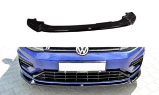 Maxton Front Splitter V.3 VW Golf 7 R / R-Line Facelift - Gloss Black