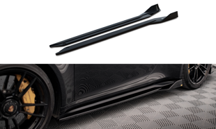 Maxton Side Skirts Diffusers Porsche 911 Turbo S 992 - Textured