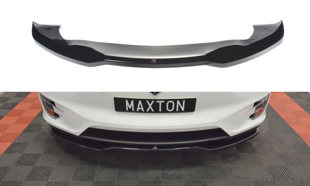 Maxton Front Splitter V.2 Tesla Model X - Gloss Black