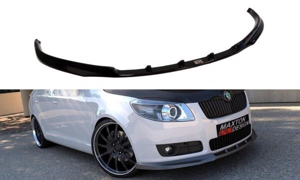 Maxton Front Splitter Skoda Fabia Mk2 - Gloss Black