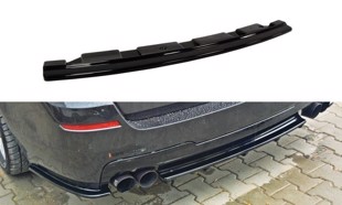 Maxton Central Rear Splitter For BMW 5 F11 M-Pack - Without Vertical Bars (Fits Two Double Exhaust Ends) - Molet