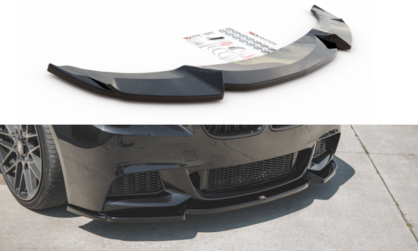 Maxton Front Splitter V.3 For BMW 5 F10/F11 M-Pack - Gloss Black