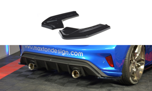 Maxton Rear Side Splitters V.2 Ford Focus St-Line Mk4 - Gloss Black