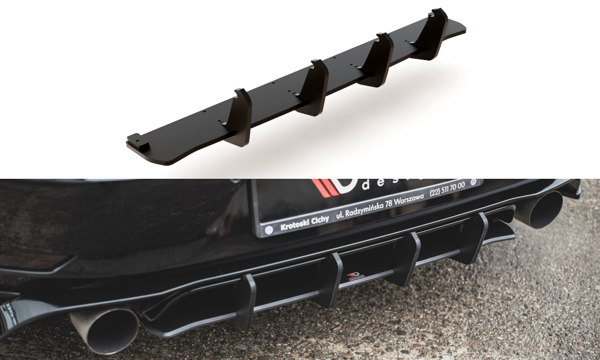 Maxton Racing Durability Rear Diffuser VW Golf 7 Gti Tcr - Red