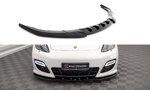 Maxton Front Splitter V.1 Porsche Panamera Turbo Sport Design Package 970 - Gloss Black (OUTLET) 