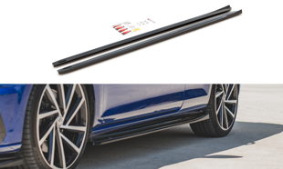 Maxton Side Skirts Diffusers V.4 VW Golf 7 R / R-Line Facelift - Textured