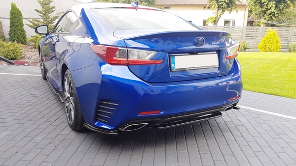 Maxton Central Rear Splitter (Without Vertical Bars) Lexus Rc  - Textured
