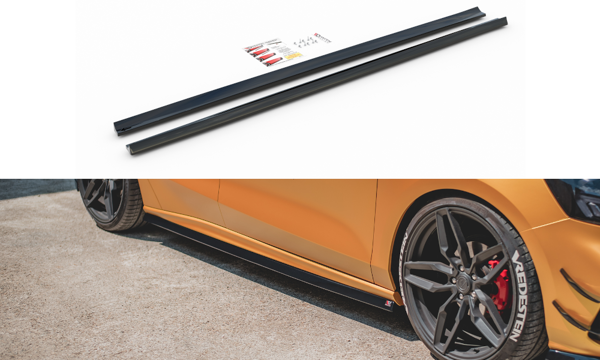 Maxton Side Skirts Diffusers V.5 Ford Focus St / St-Line Mk4 - Textured