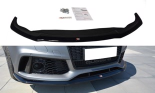 Maxton Front Splitter V.2 Audi RS7 Facelift - Gloss Black