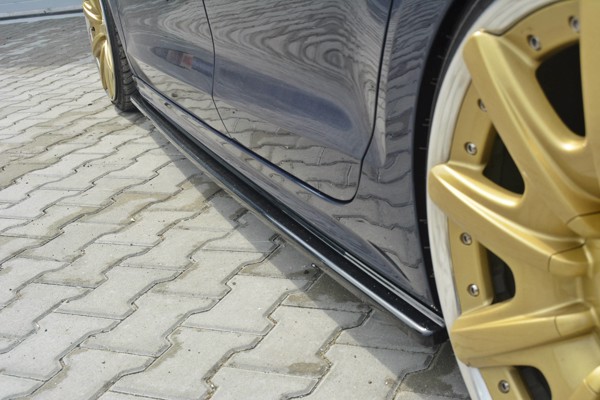 Maxton Side Skirts Diffusers Volkswagen Jetta Mk6 Sedan Preface - Gloss Black