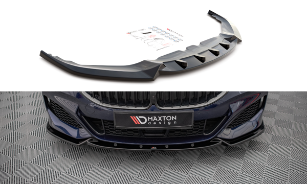 Maxton Front Splitter V.3 BMW 8 Coupe G15 / 8 Gran Coupe M-Pack G16 - Gloss Black