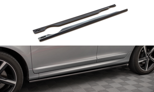 Maxton Side Skirts Diffusers Volvo Xc60 R-Design Mk1 Facelift - Gloss Black