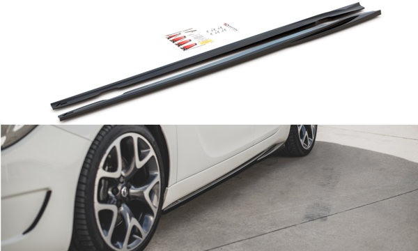 Maxton Side Skirts Diffusers Opel Insignia Mk. 1 Opc Facelift - Textured