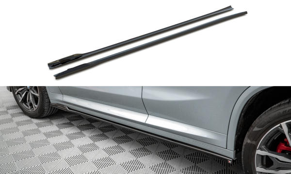 Maxton Side Skirts Diffusers BMW X4 M-Pack G02 Facelift - Textured
