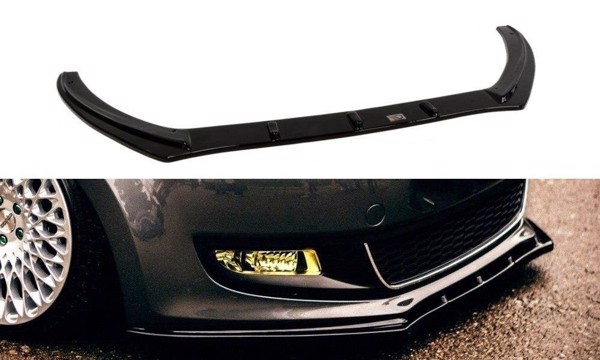 Maxton Front Splitter VW Polo Mkv - Gloss Black