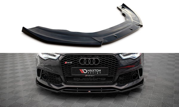 Maxton Front Splitter Audi A6 RS6 Look C7 - Gloss Black