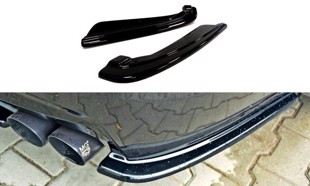 Maxton Rear Side Splitters For BMW 5 F11 M-Pack (Fits Two Double Exhaust Ends) - Gloss Black