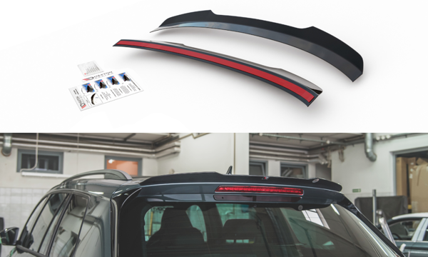 Maxton Spoiler Cap V.2 Skoda Kodiaq Mk1 Sportline/RS - Gloss Black