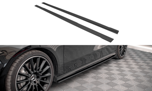 Maxton Street Pro Side Skirts Diffusers Mercedes A35 Amg / Amg-Line Aero Pack W177  - Black