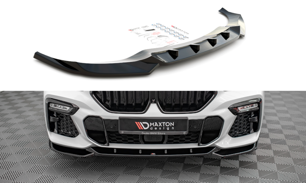 Maxton Front Splitter V.1 BMW X6 M-Pack G06 - Gloss Black