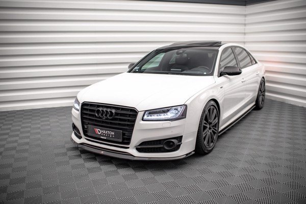 Maxton Front Splitter V.2 Audi S8 D4 Fl - Gloss Black