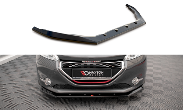 Maxton Front Splitter V.1 Peugeot 208 Gti Mk1 - Gloss Black