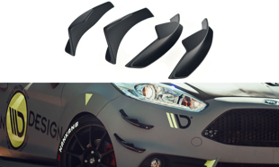 Maxton Front Bumper Wings (Canards) Ford Fiesta 7 St Facelift 