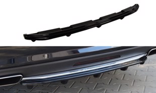 Maxton Central Rear Splitter Mercedes Cls C218 (With A Vertical Bar) Amg Line - Gloss Black