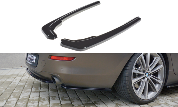 Maxton Rear Side Splitters BMW 6 Gran Coupé - Gloss Black