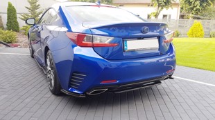Maxton Central Rear Splitter (Without Vertical Bars) Lexus Rc  - Gloss Black