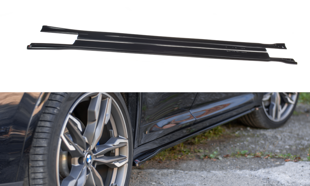Maxton Side Skirts Diffusers For BMW X4 M-Pack G02 - Gloss Black