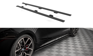 Maxton Street Pro Side Skirts Diffusers BMW 4 M-Pack G22 - Black-Red