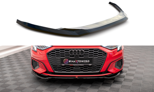 Maxton Front Splitter V.2 Audi A3 8Y - Textured