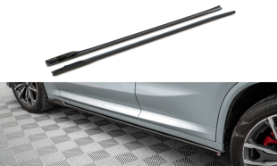 Maxton Side Skirts Diffusers BMW X4 M-Pack G02 Facelift - Gloss Black