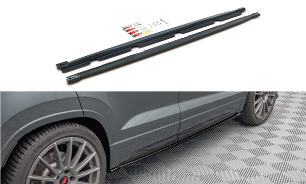 Maxton Side Skirts Diffusers Cupra Ateca - Gloss Black