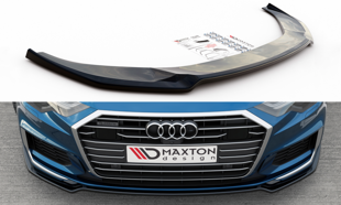 Maxton Front Splitter V.1 Audi A6 S-Line / S6 C8  - Gloss Black