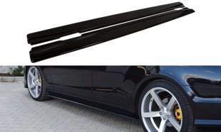 Maxton Side Skirts Diffusers Mercedes Cls C218 Amg Line - Gloss Black