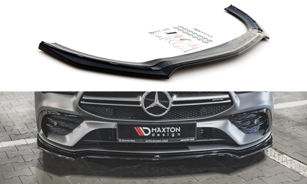 Maxton Front Splitter V.1 Mercedes-Amg Cla 35 Aero C118 - Gloss Black