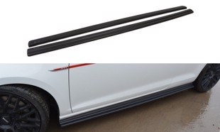 Maxton Side Skirts Diffusers VW Golf VIi Gti Preface/Facelift (Wide) - Gloss Black