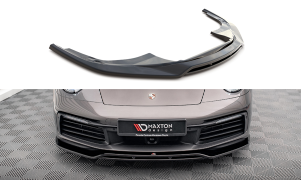 Maxton Front Splitter Porsche 911 Carrera 4S 992 - Gloss Black