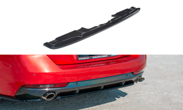 Maxton Central Rear Splitter(Without Vertical Bars) Peugeot 508 Sw Mk2 - Textured
