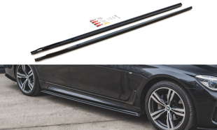 Maxton Side Skirts Diffusers For BMW 7 M-Pack G11 - Gloss Black