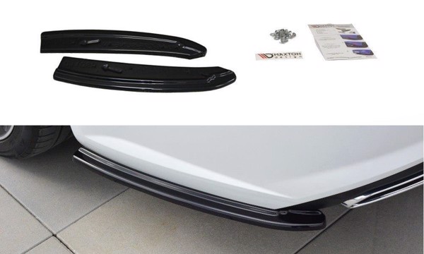Maxton Rear Side Splitters Audi A6 C7 Avant S-Line/ S6 C7 Facelift - Gloss Black