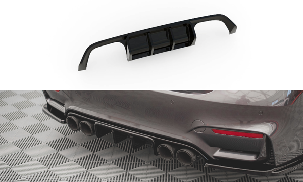 Maxton Rear Valance BMW M4 F82 - Gloss Black