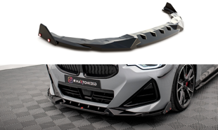 Maxton Front Splitter V.2 + Flaps BMW 2 Coupe M-Pack / M240I G42 - Textured