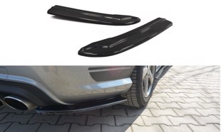 Maxton Rear Side Splitters Mercedes C W204 63Amg/Amg-Line - Gloss Black