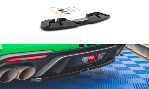 Maxton Central Rear Splitter Ford Mustang Gt Mk6 Facelift - Gloss Black