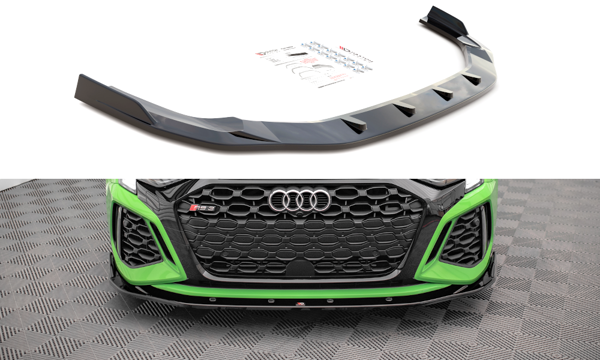 Maxton Front Splitter V.2 Audi RS3 8Y - Textured