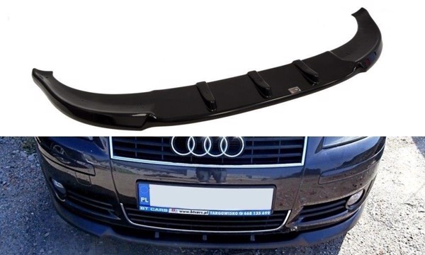 Maxton Front Splitter Audi A3 8P (Preface Model) 2003-2005 - Gloss Black