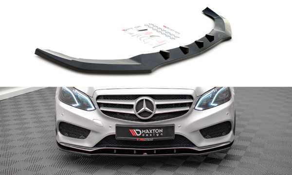 Maxton Front Splitter V.1 Mercedes-Benz E Amg-Line Sedan W212 Facelift - Gloss Black
